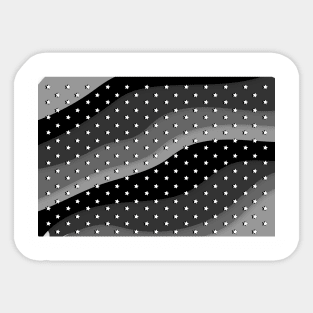 Black and White Waves Retro Aesthetic Stars VSCO stars Sticker